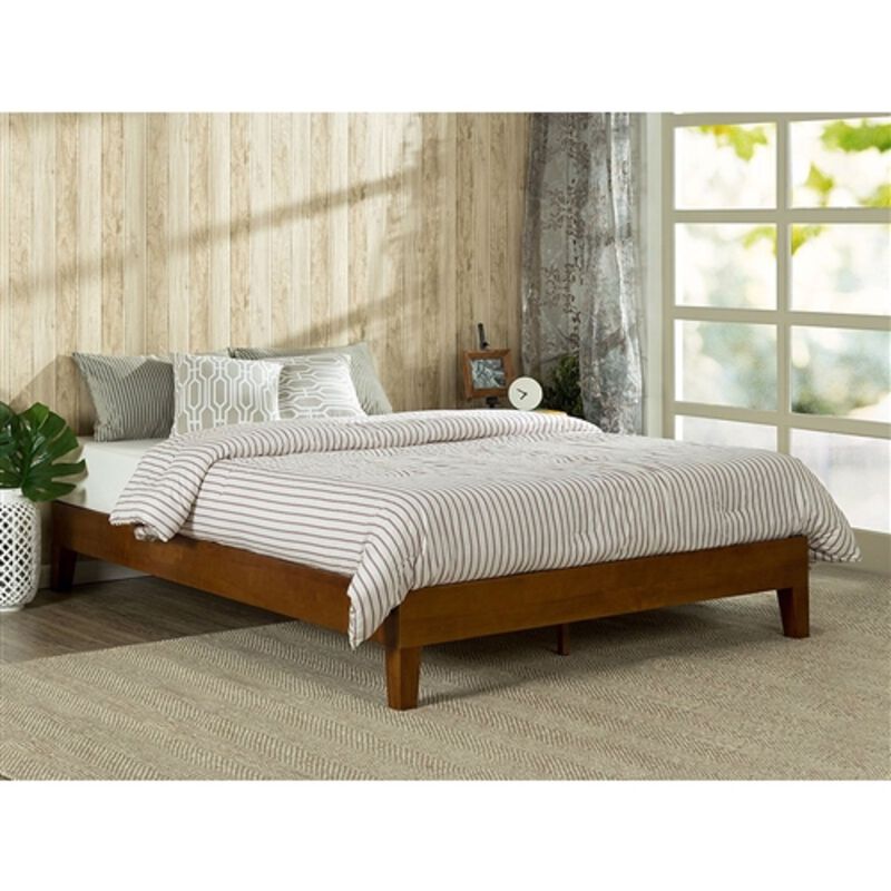 Sleek Low Profile Wooden Platform Bed Frame – Perfect for Minimalist Bedrooms