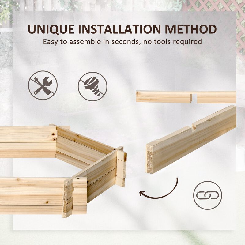 Hivvago 39x36 in Screwless Hexagon Raised Garden Bed image number 4