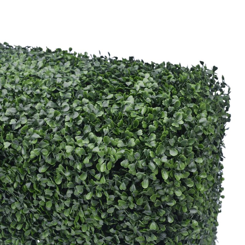 Dark Artificial Boxwood Hedge 40"L x 10"H Commercial Grade UV Resistant image number 2