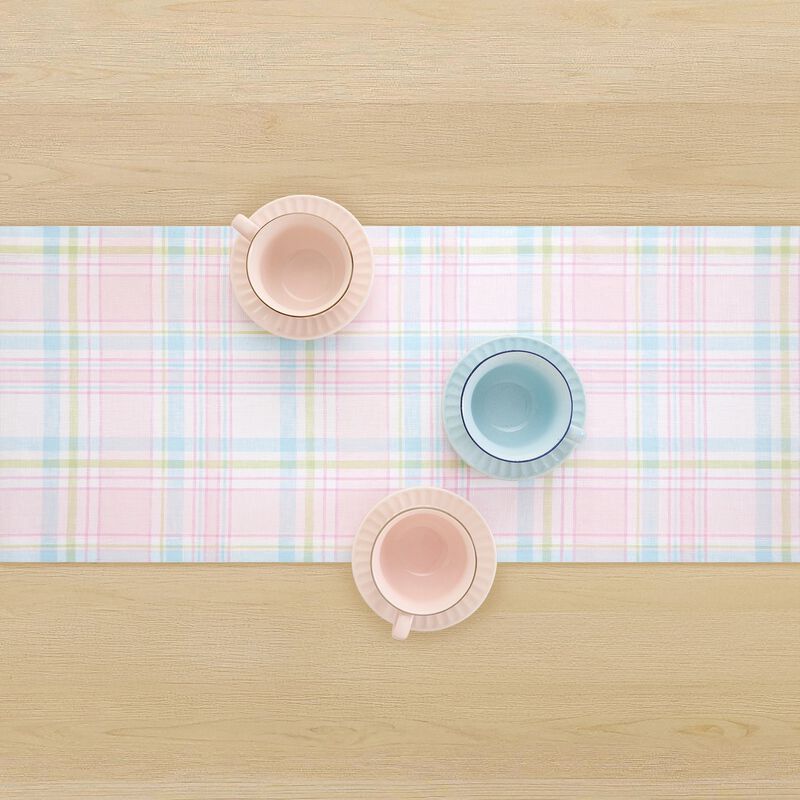 Linen Table Runner - Palm Beach Plaid image number 2