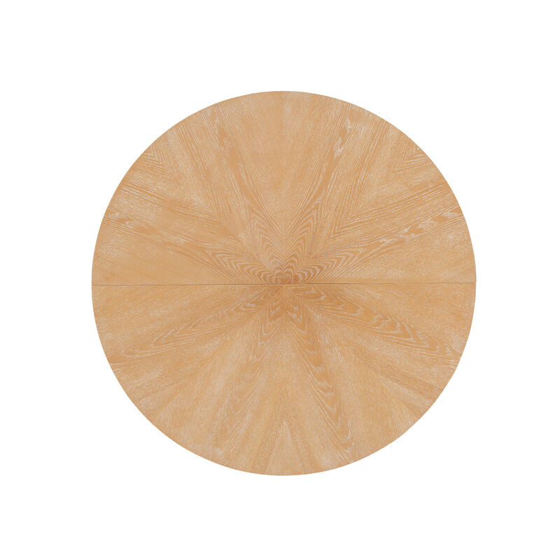 Merax 3-Piece Mid-Century Modern Round Dining Set - Intersecting Base with 2 Upholstered Chairs