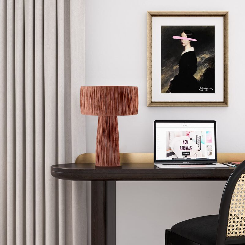 Shelby Raffia Brick Table Lamp image number 8