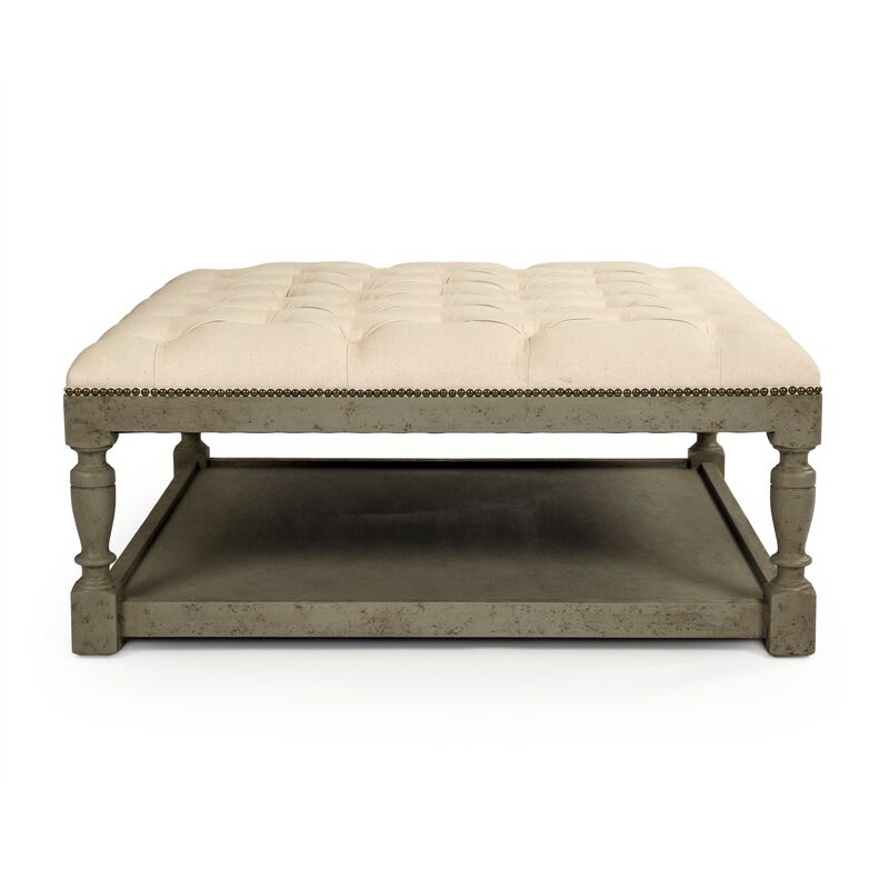 Square Tufted Ottoman image number 1