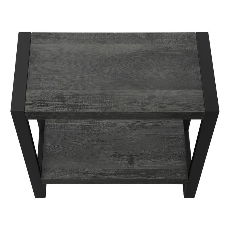 Accent Table, Side, End, Nightstand, Lamp, Living Room, Bedroom, Black Laminate