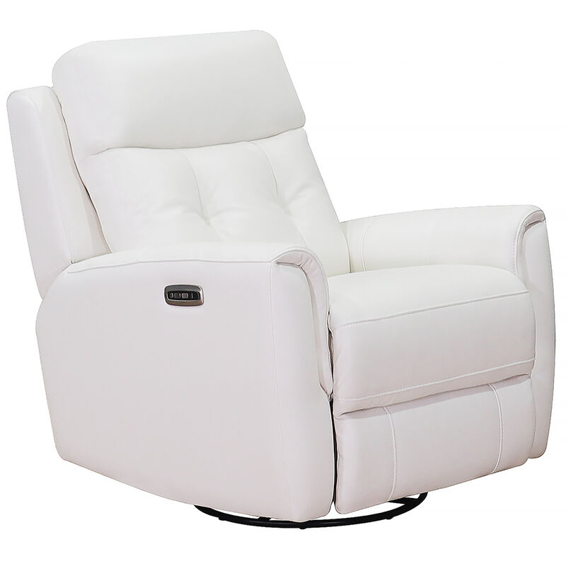 Torino Power Headrest Swivel Glider Leather Recliner