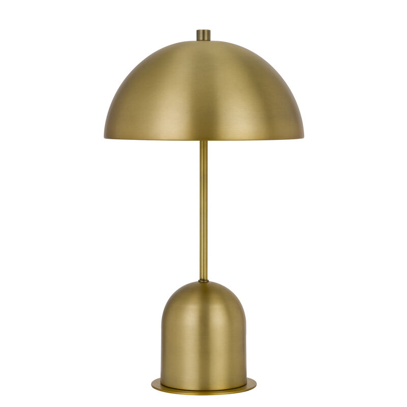 Hivvago 20" Antiqued Brass Metal Novelty Desk Lamp With Antiqued Brass Dome Shade