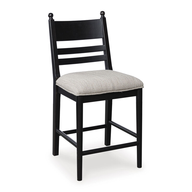 Chadworth Black Upholstered Barstool image number 2