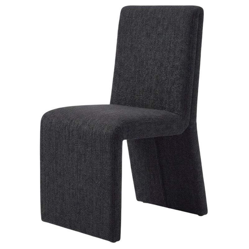 Wooden Upholstered Dining Side Chair with Cushioned Seat, Slate Blue image number 1