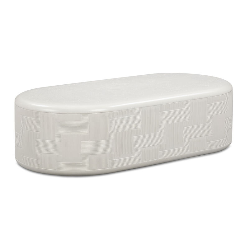 Suraya Concrete Rounded Coffee Table image number 1