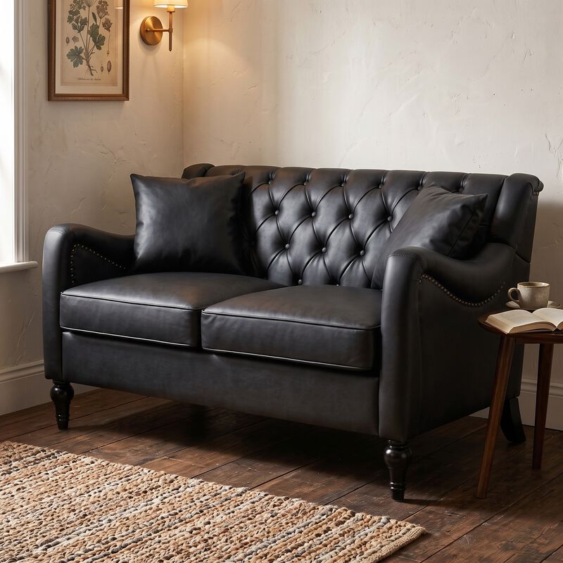 Nulin PU Leather Loveseat Sofa image number 3