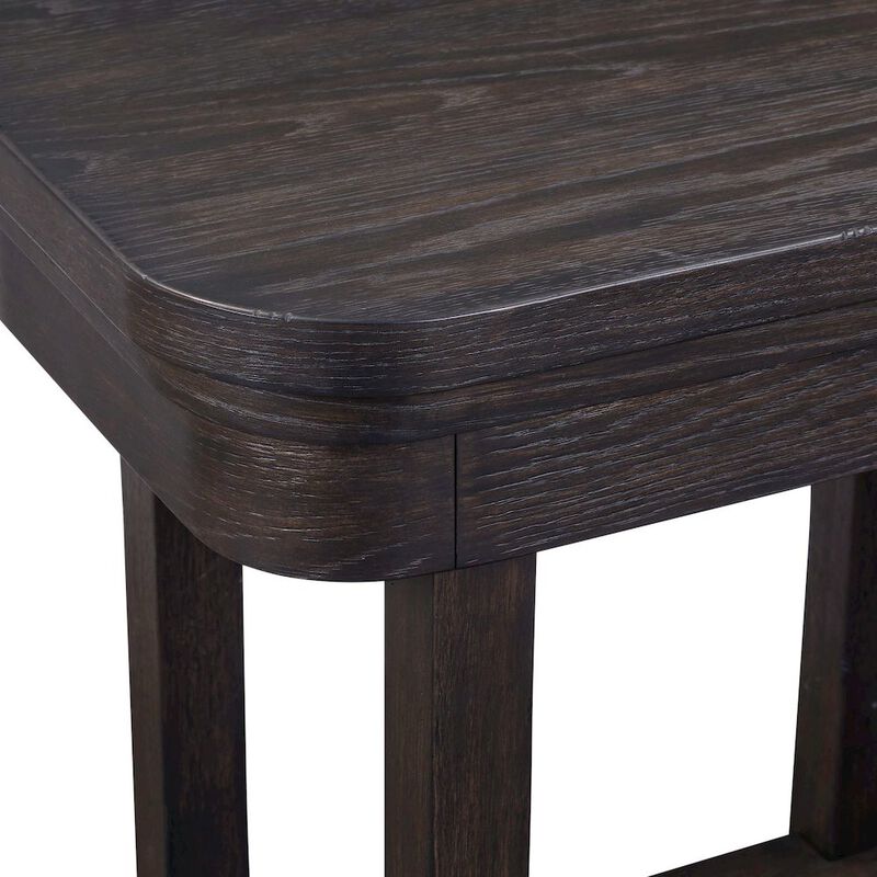 Liberty Furniture Weston Living Room Chairside Table Bottom Storage Shelf - Peppercorn Oak Wood image number 5