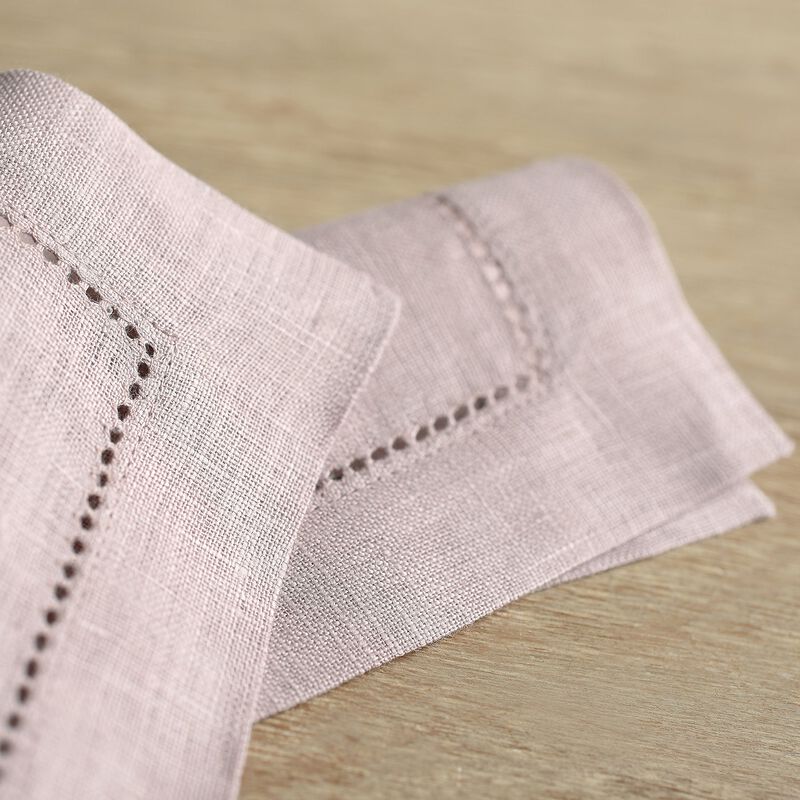 Linen Cocktail Napkins - Classic Hemstitch image number 2