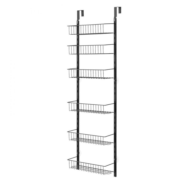 Over the Door Pantry Organizer &ndash; 6-Tier Adjustable Storage Rack for Kitchen Supplies