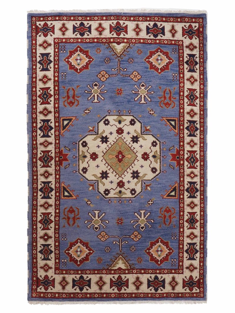 RUGSOTIC CARPETS HAND KNOTTED WOOL & SILK ECO-FRIENDLY ORIENTAL AREA RUGS  - Rectangle Shape, Classic Oriental Traditional , Low Pile Handmade Area Rugs (AF0108) image number 0