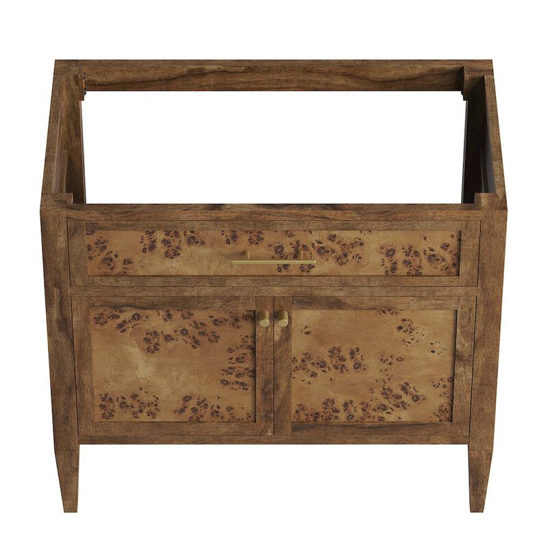 Modway EEI-6139-BUR Elysian 36" Wood Bathroom Vanity Cabinet (Sink Basin Not Included), Burgundy image number 6