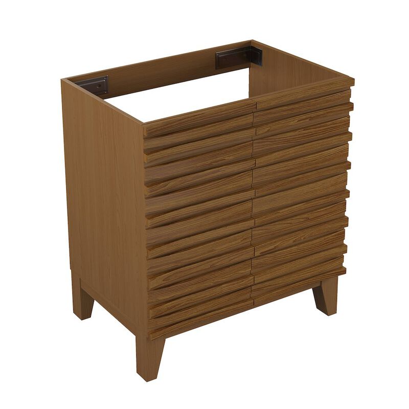 Cascade 30" Freestanding Bathroom Vanity Cabinet without Top in Brown Oak image number 2