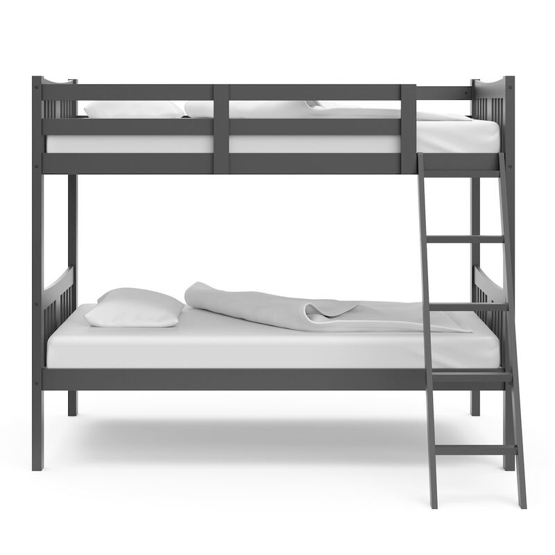 Storkcraft Caribou Twin-over-Twin Bunk Bed (Gray)