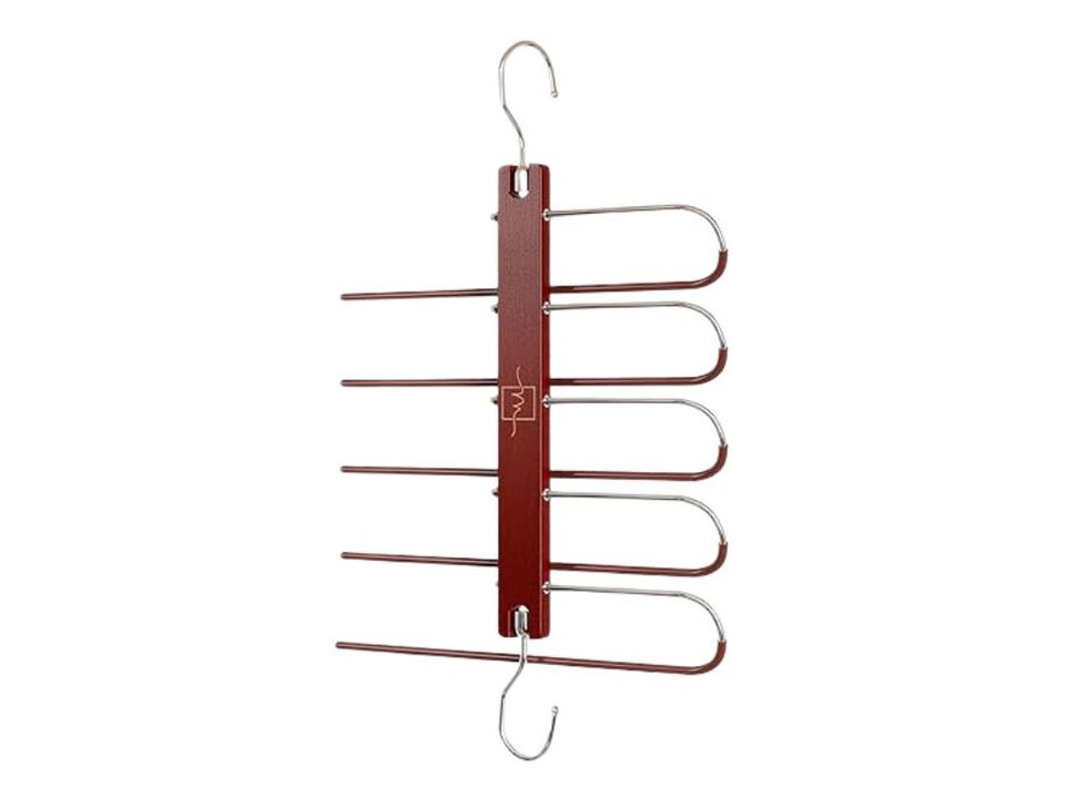 2-Pack Pants Hangers | European Beechwood Scarf & Jean Hangers for Closet Storage