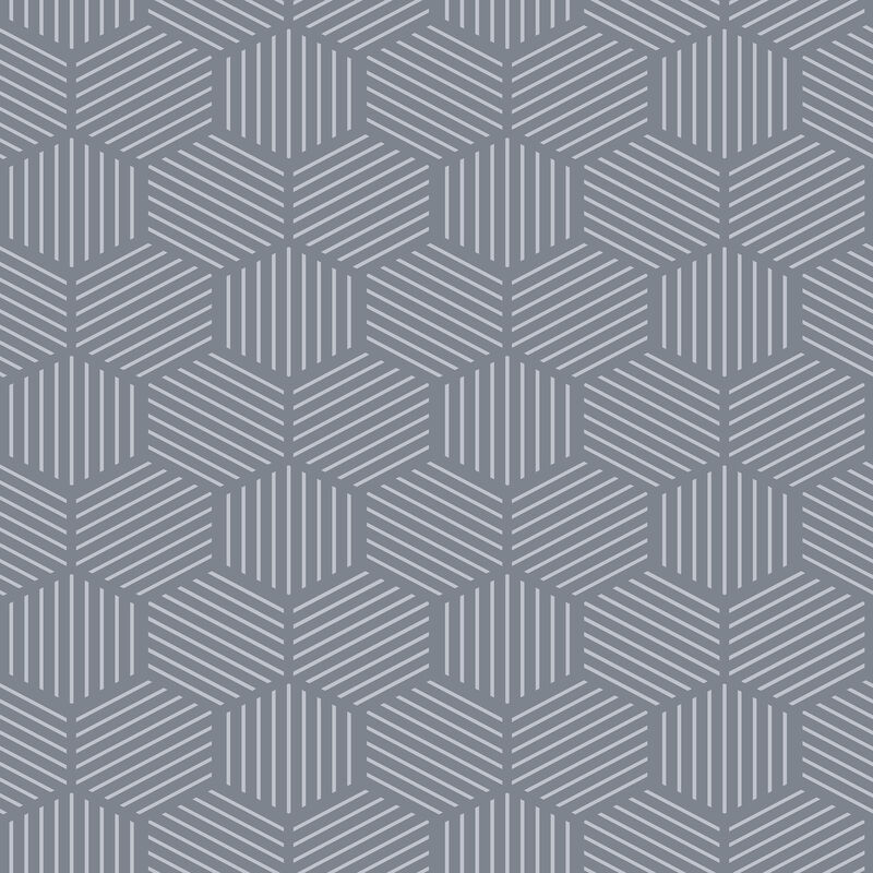 Striped Hexagonal Mosaic Peel and Stick Wallpaper image number 0