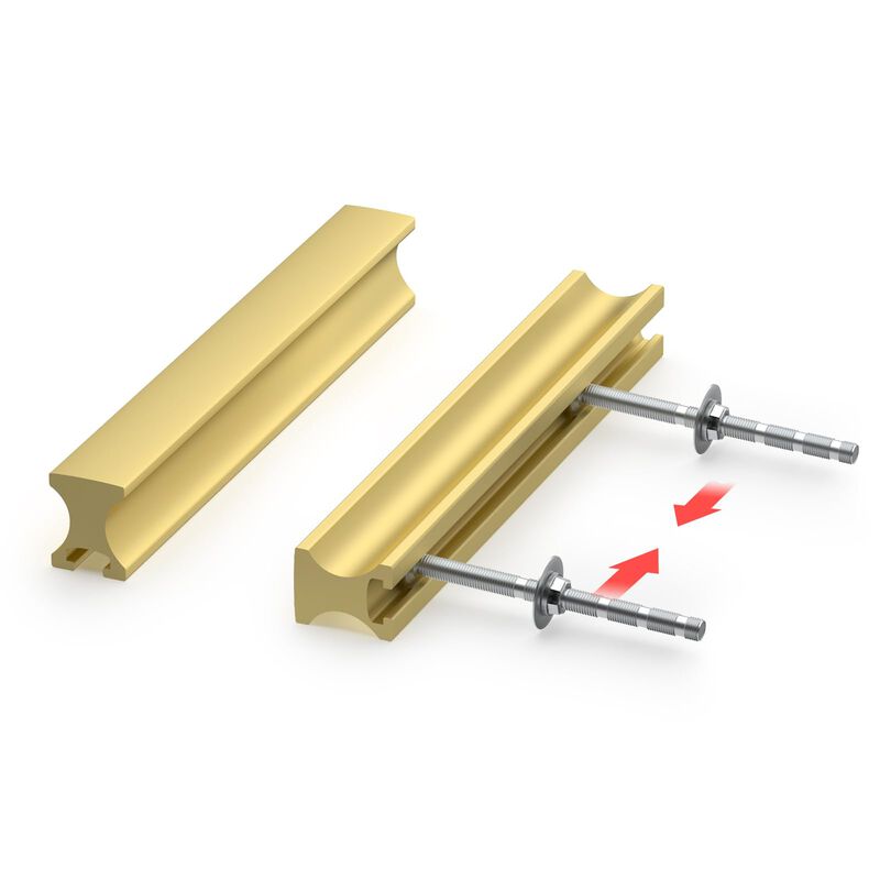 homdiy 25 Pack Adjustable Brushed Brass Cabinet Pulls 1"" to 4"" (25-102mm) Adjustable Hole Distance Drawer Pulls