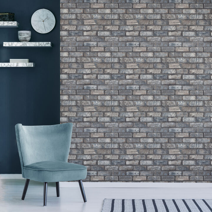 Darren Grey Loft Brick Wallpaper