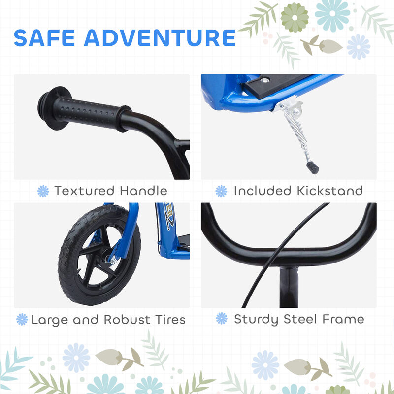 BreeBe Kick Scooter with Adjustable Height Handlebar, Non-slip Footplate, Big Wheels, Rear Brake image number 4