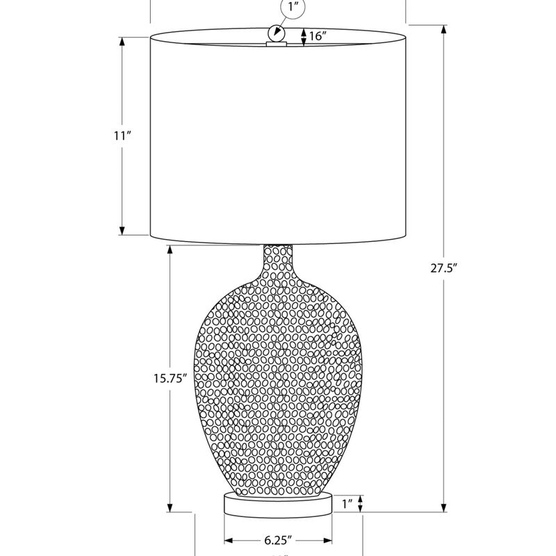 ELEMENT ACE Contemporary Vase-Shaped Textured Table Lamp with Linen Drum Shade Ideal for Living Room Bedroom Home Office Nightstand Console or Side End Table image number 2