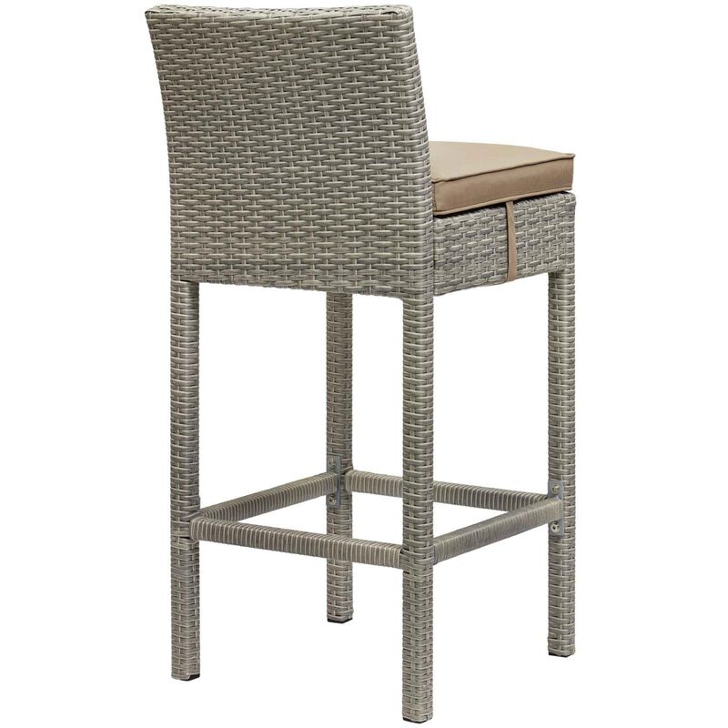 Conduit Outdoor Patio Wicker Rattan Bar Stool Set of 4 image number 5