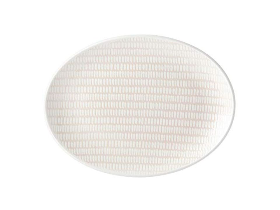 Lenox Textured Neutrals Dobby Platter, 3.15 LB, Blue