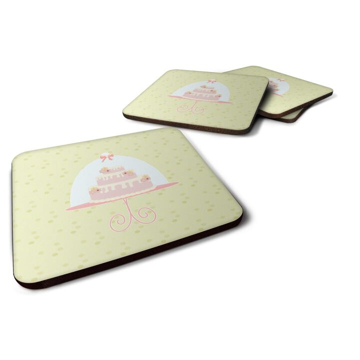Caroline's Treasures Cake on Green Decorative coasters, 3.5, Multicolor