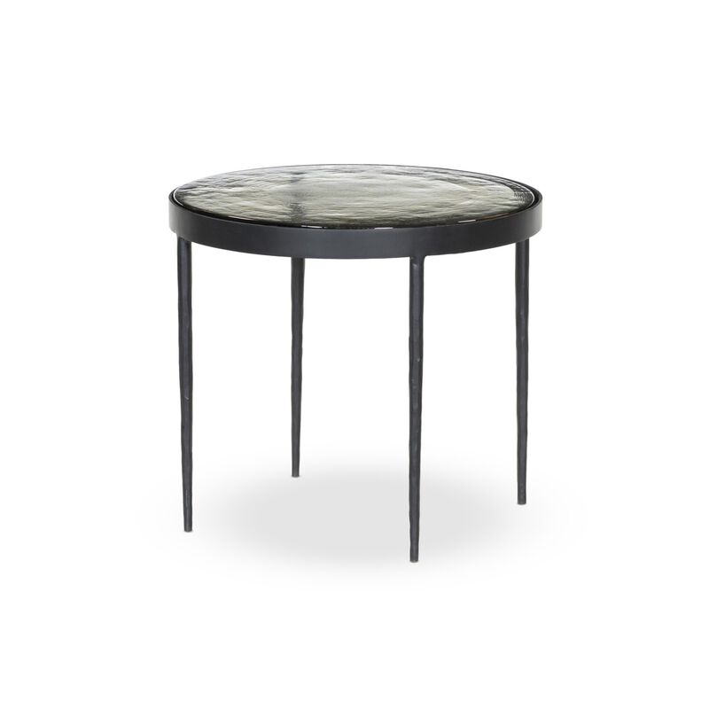 Yoko Small Clear Cast Glass Nesting Table
