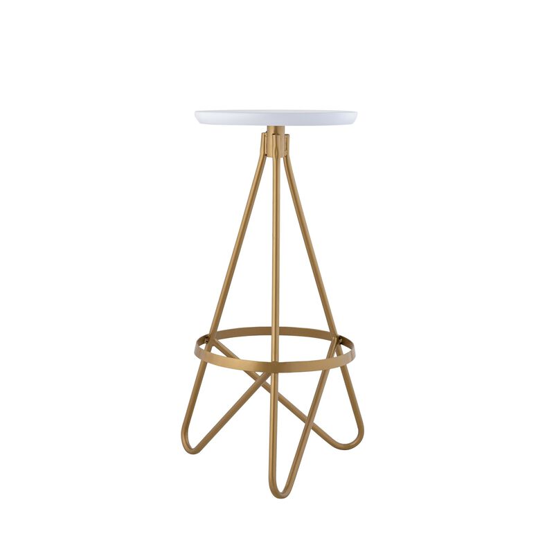 Spiroa 30" Modern Industrial Metal Backless Circular Bar Stool