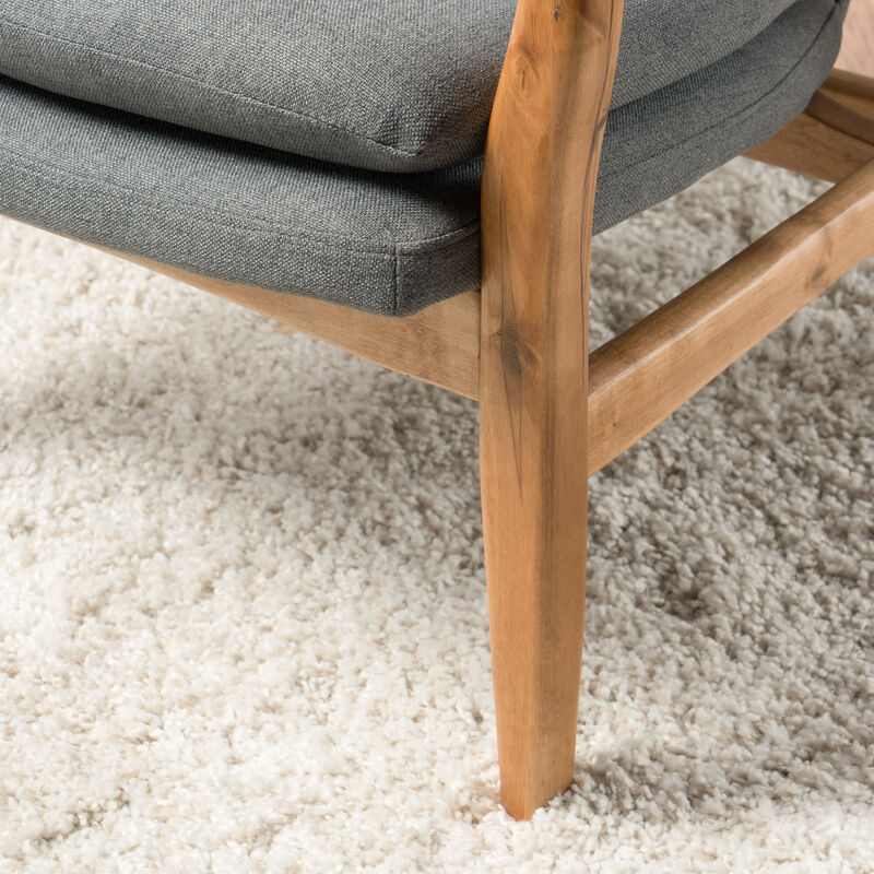 Streamdale Mid-Century Club Chair with Button-Tufted Design and Birch Wood Legs image number 2