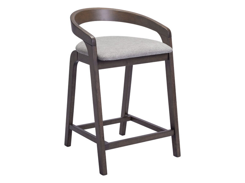 Troy Counter Stool (Set of 2) Dove Gray & Espresso image number 0