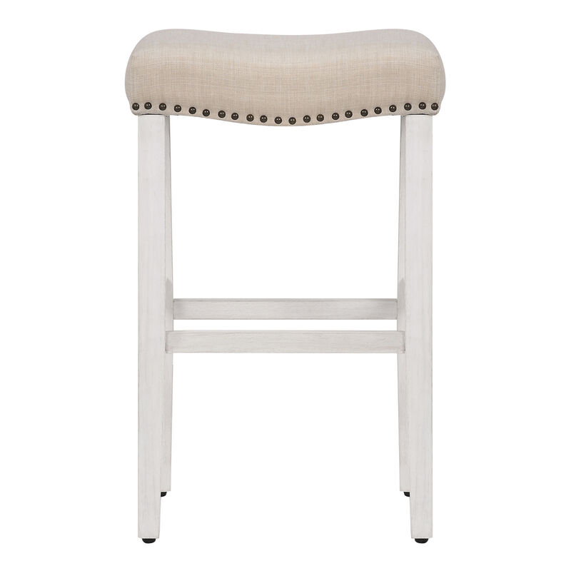WestinTrends 29" Upholstered Backless Saddle Seat Bar Stool