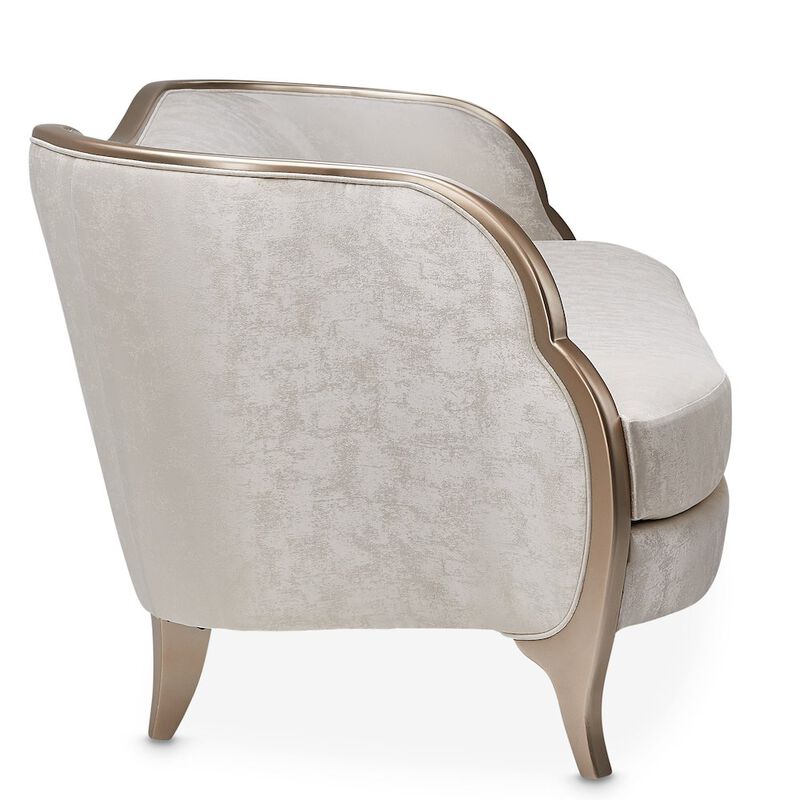 Michael Amini Malibu Crest Sofa - Cloud White/Chardonnay