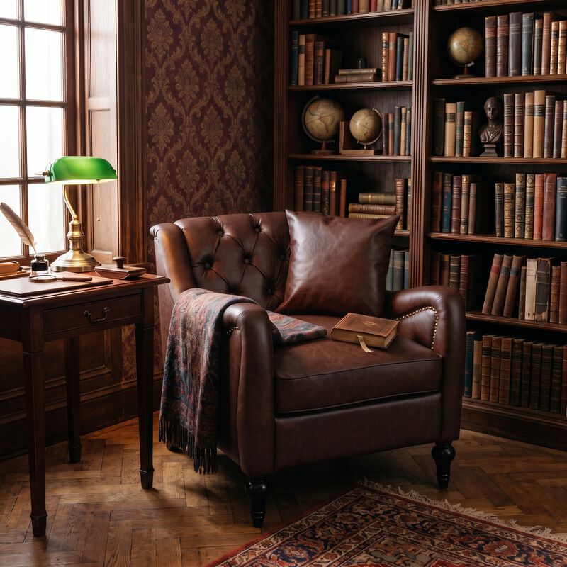Feksno PU Leather Accent Chair image number 2