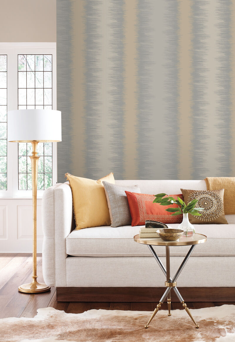 Quill Stripe Dark Grey Wallpaper image number 1
