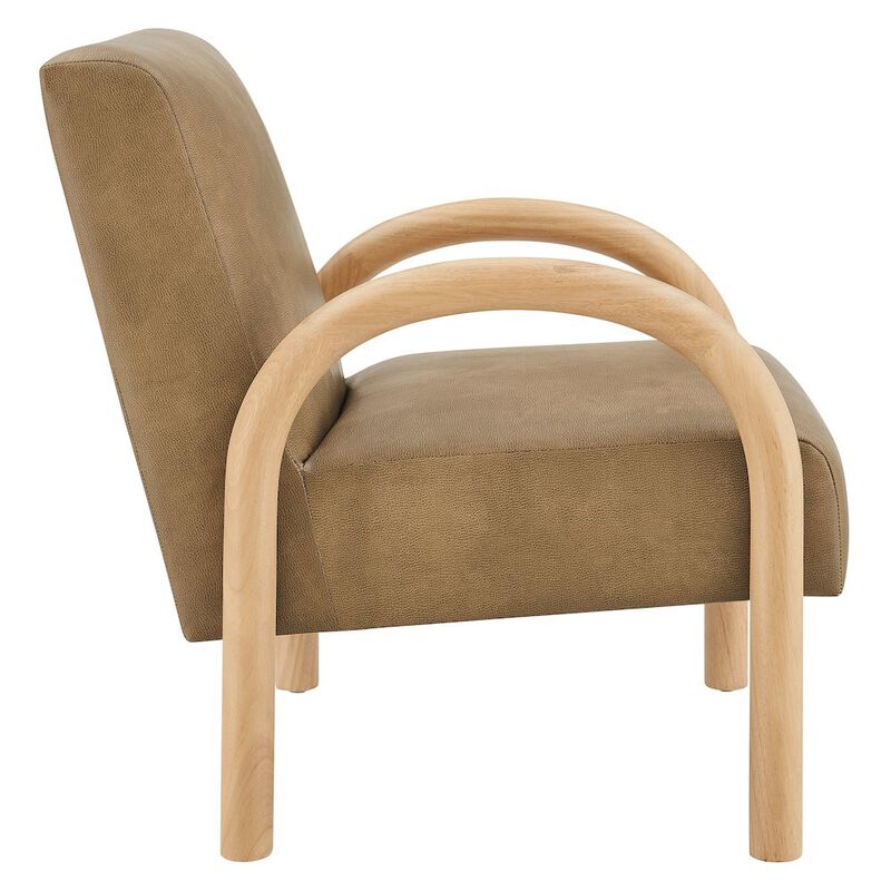 Lunet Faux Leather Upholstered Accent Chair image number 3