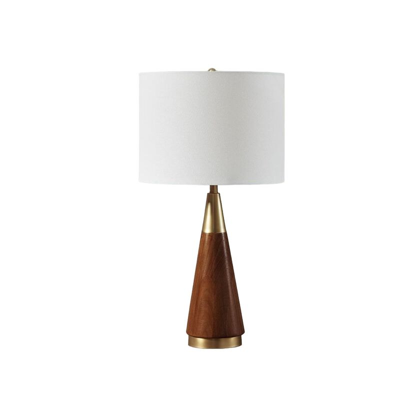 Belen Kox Modern Pecan and Gold Table Lamp, Belen Kox