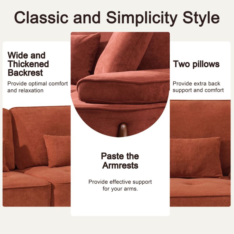 Wipelt Comfortable Deep-Seated Sectional Sofa image number 7