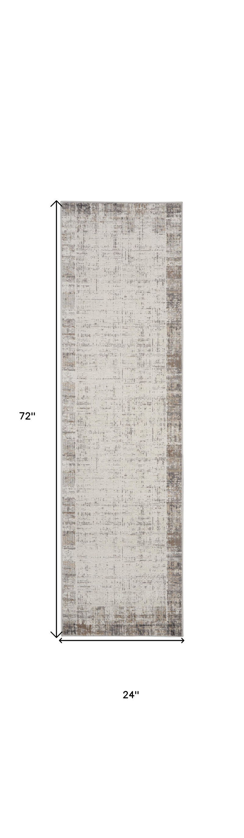 HomeRoots Abstract Runner Rug image number 2