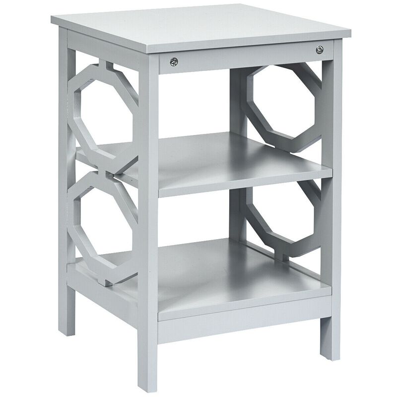 3-Tier Nightstand Sofa Side End Accent Table