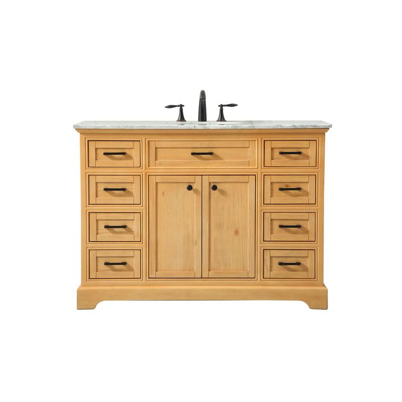 Elegant Kitchen and Bath 48 inch Single bathroom vanity in natural wood