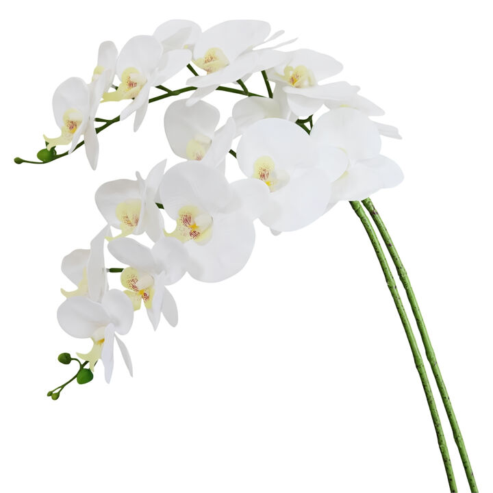 White Artificial Greenery Stems Real Touch Wedding Centerpiece Decor
