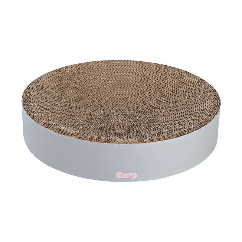 Nelson Modern Cardboard Round Bowl Cat Scratcher with Catnip