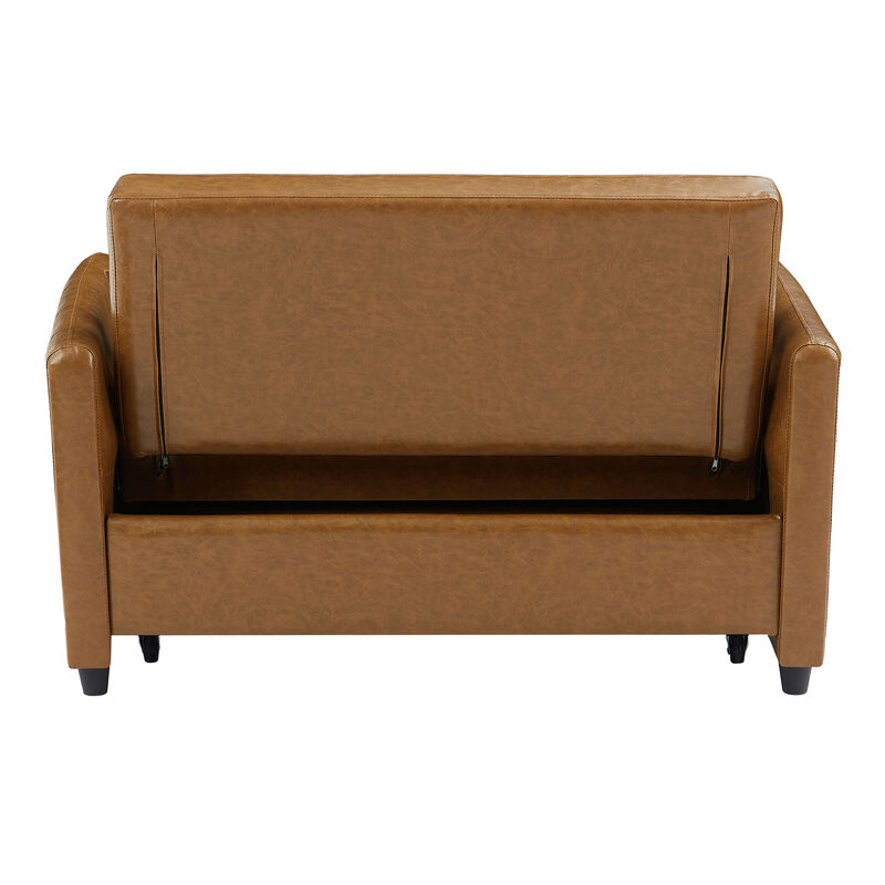 Merax Convertible PU Loveseat Sleeper Sofa Bed