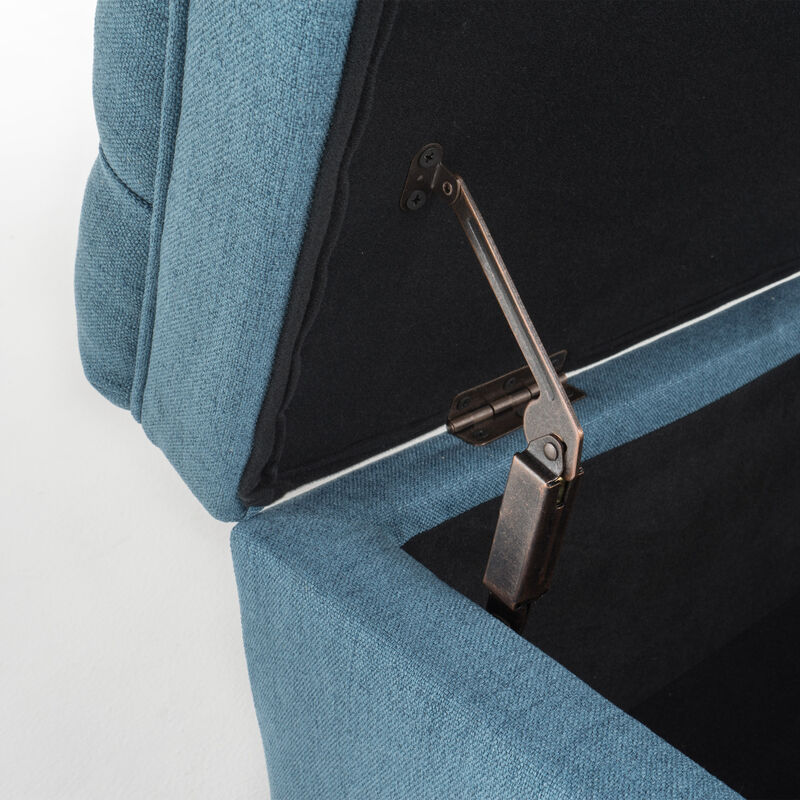 Christopher Knight Home Macaria Contemporary Tufted Fabric Storage Ottoman image number 7