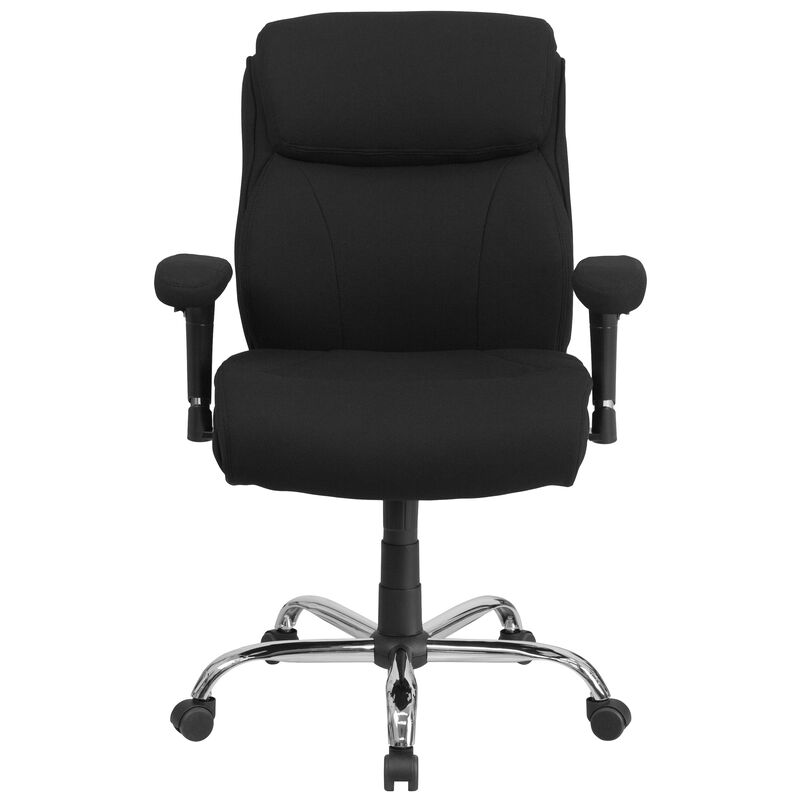HERCULES Series Big & Tall 400 lb. Rated Fabric Ergonomic Task Office Chair with Line Stitching and Adjustable Arms image number 9
