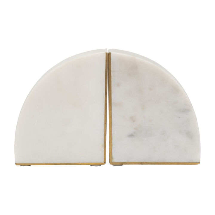 Marble, S/2 5" Pie Bookends